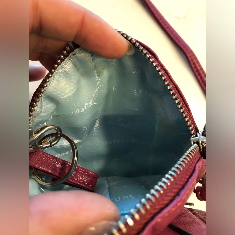 Rose Crossbody Faux Leather Crossbody / Clutch Purse OS